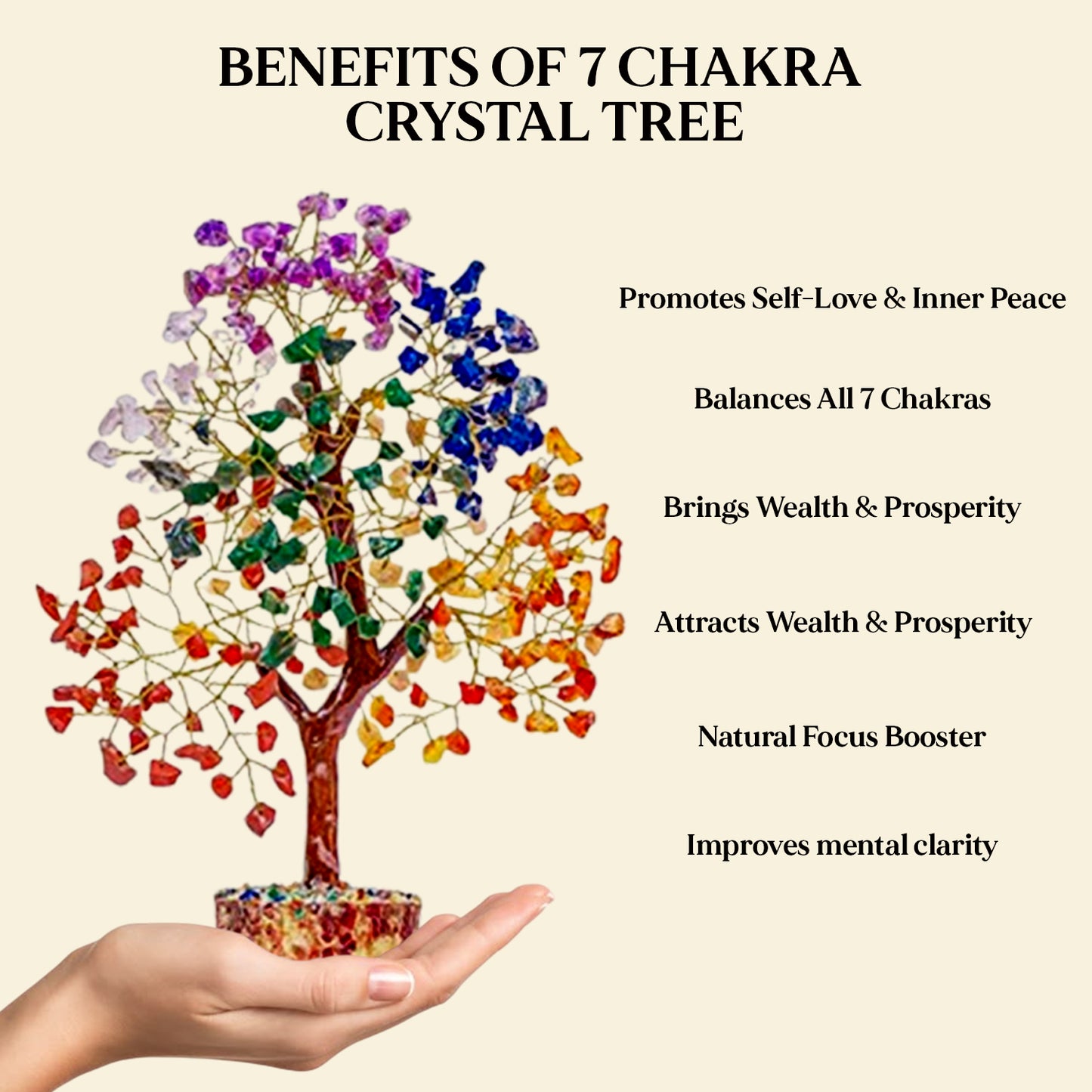 7 Chakra Gemstone Crystal Tree