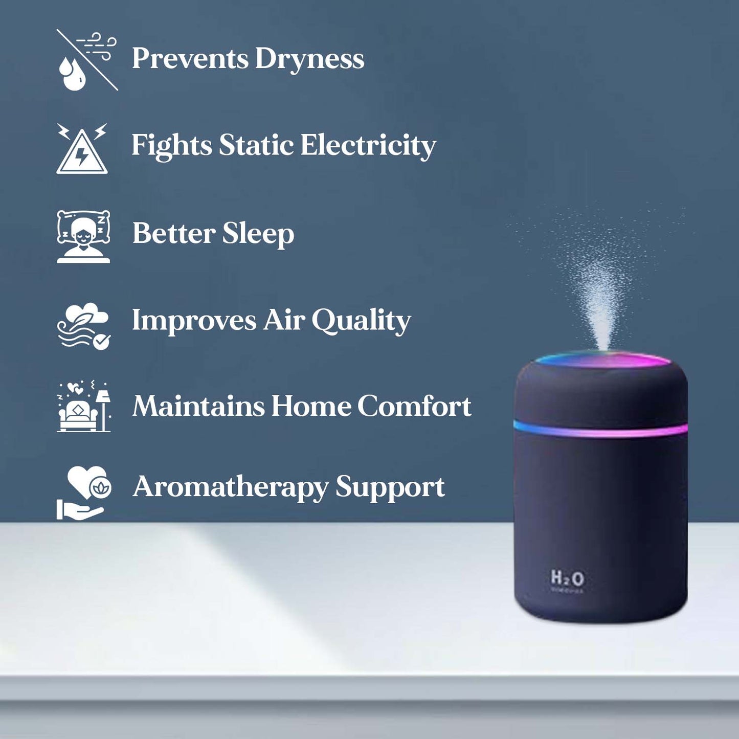 Air Humidifier with Colorful LED Lights