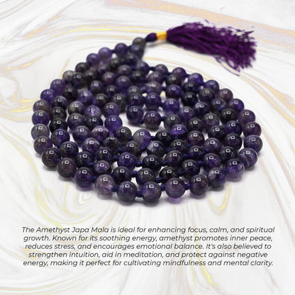 Amethyst Jaap Mala 108 Beads