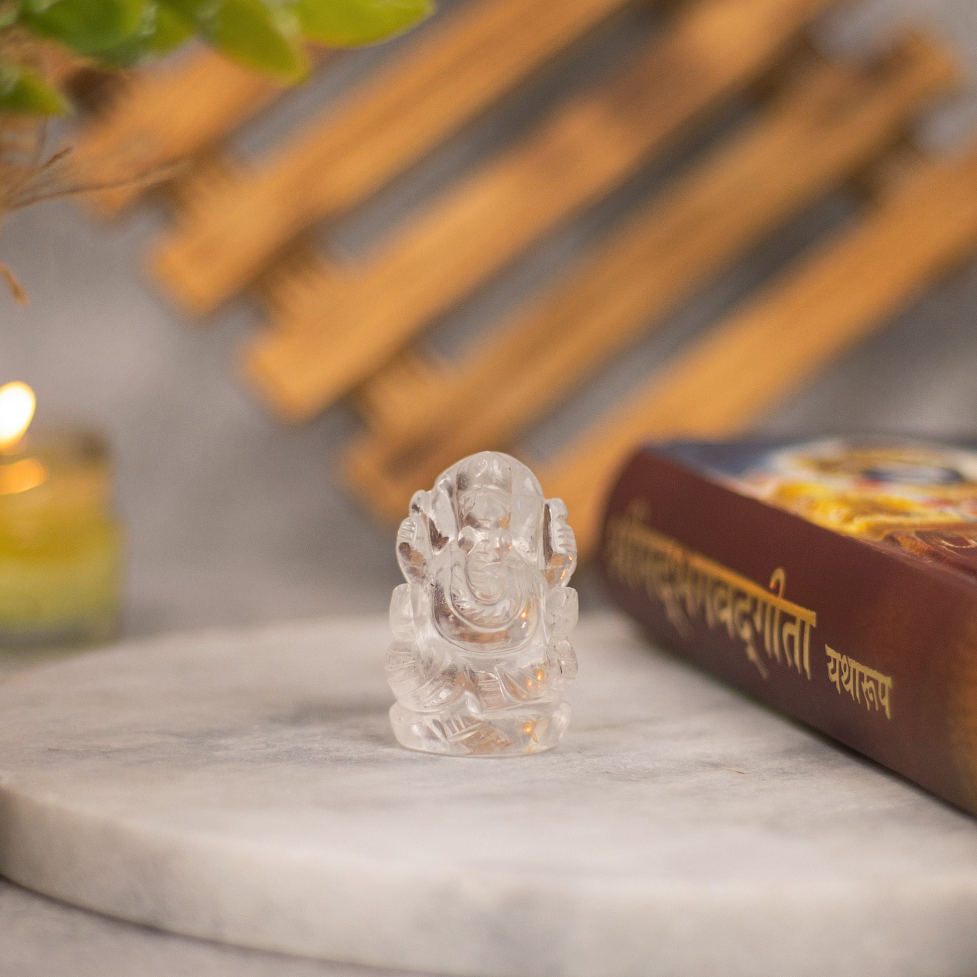 Clear Quartz Ganesh