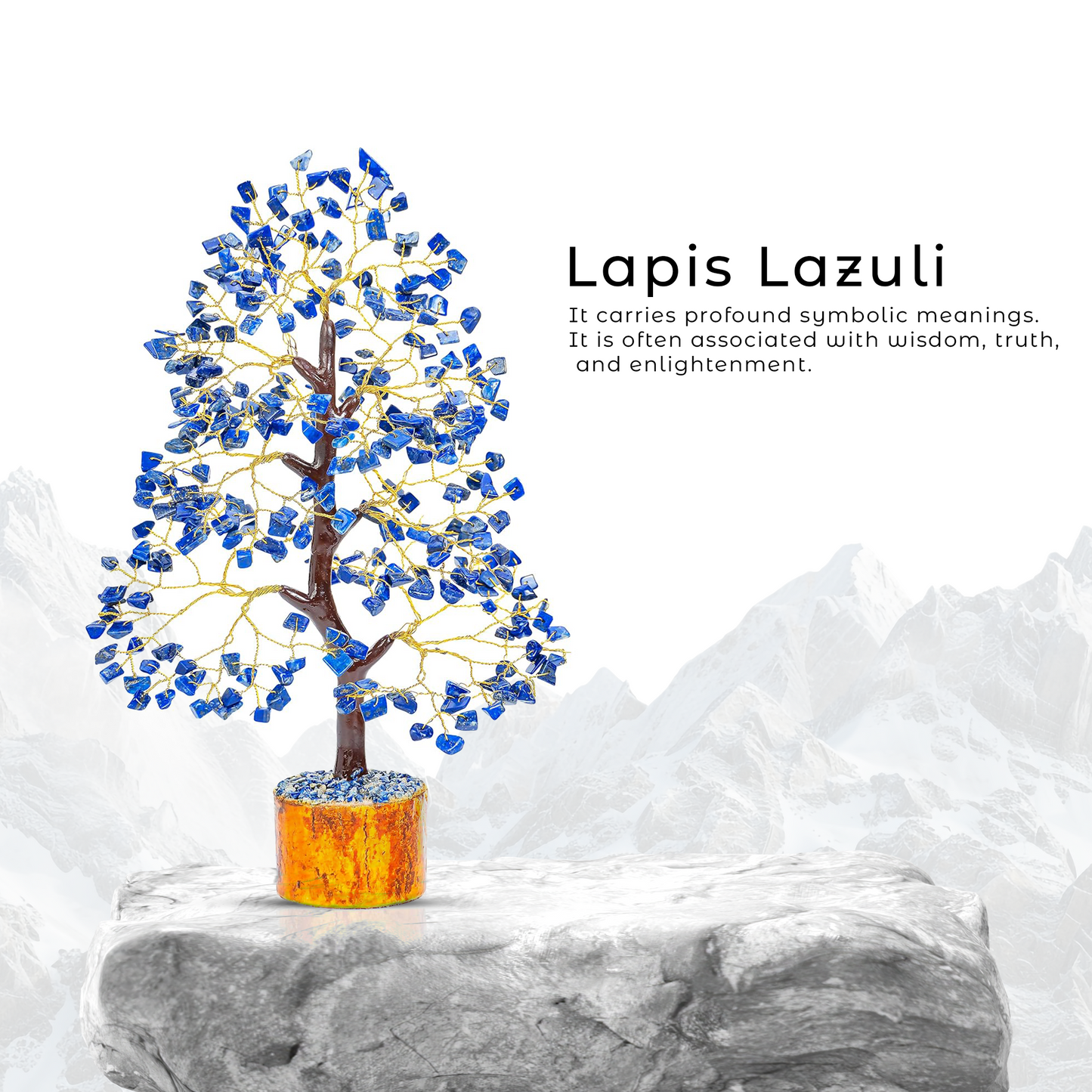 Lapis Lazuli Crystal Healing Gemstone Tree | Prevents Depression & Anxiety