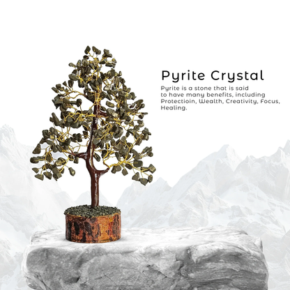 Pyrite Crystal Healing Gemstone Tree | For Wealth & Protection