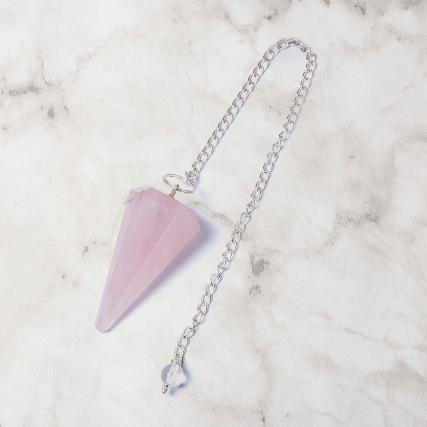 Rose Quartz Gemstone Pendulum