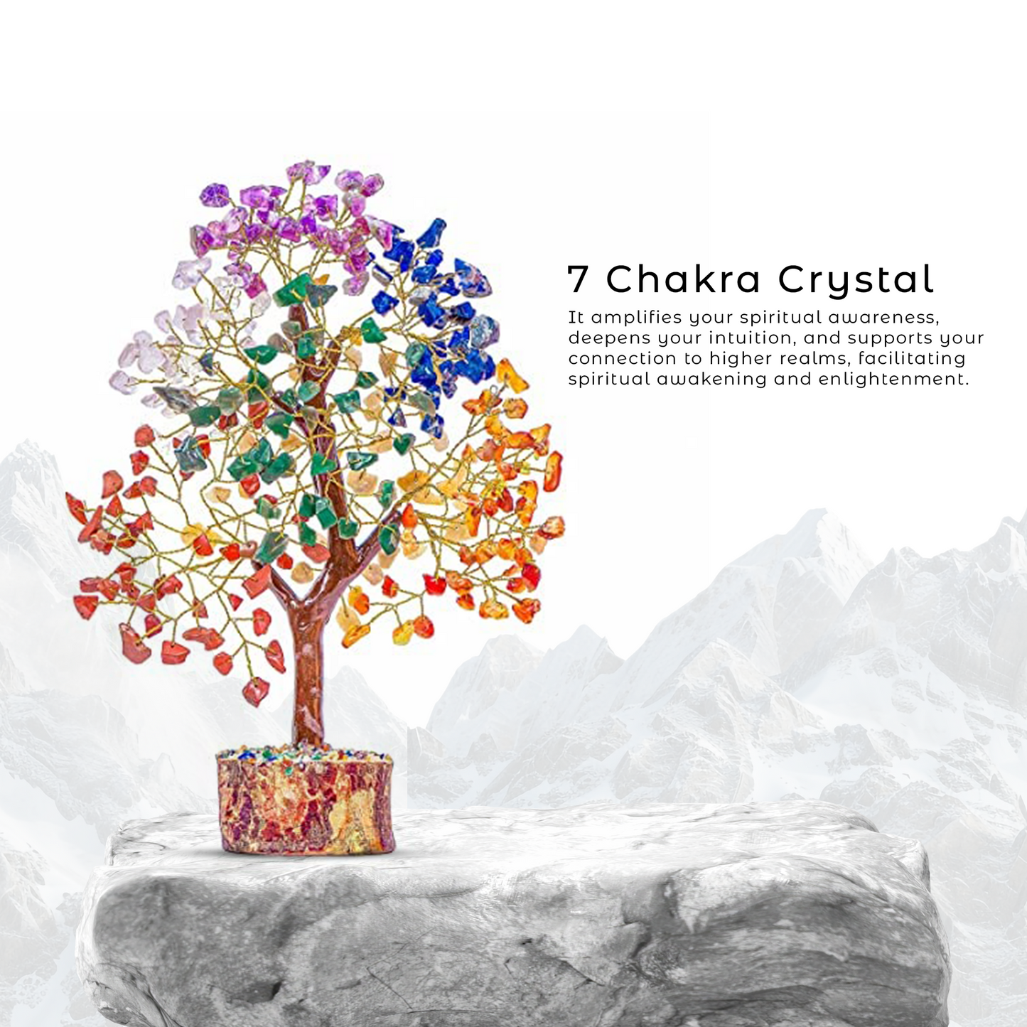 7 Chakra Crystal Healing Gemstone Tree | For Physical & Emotional Balance