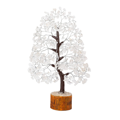 Clear Quartz Crystal Healing Gemstone Tree | For Removing Negativity