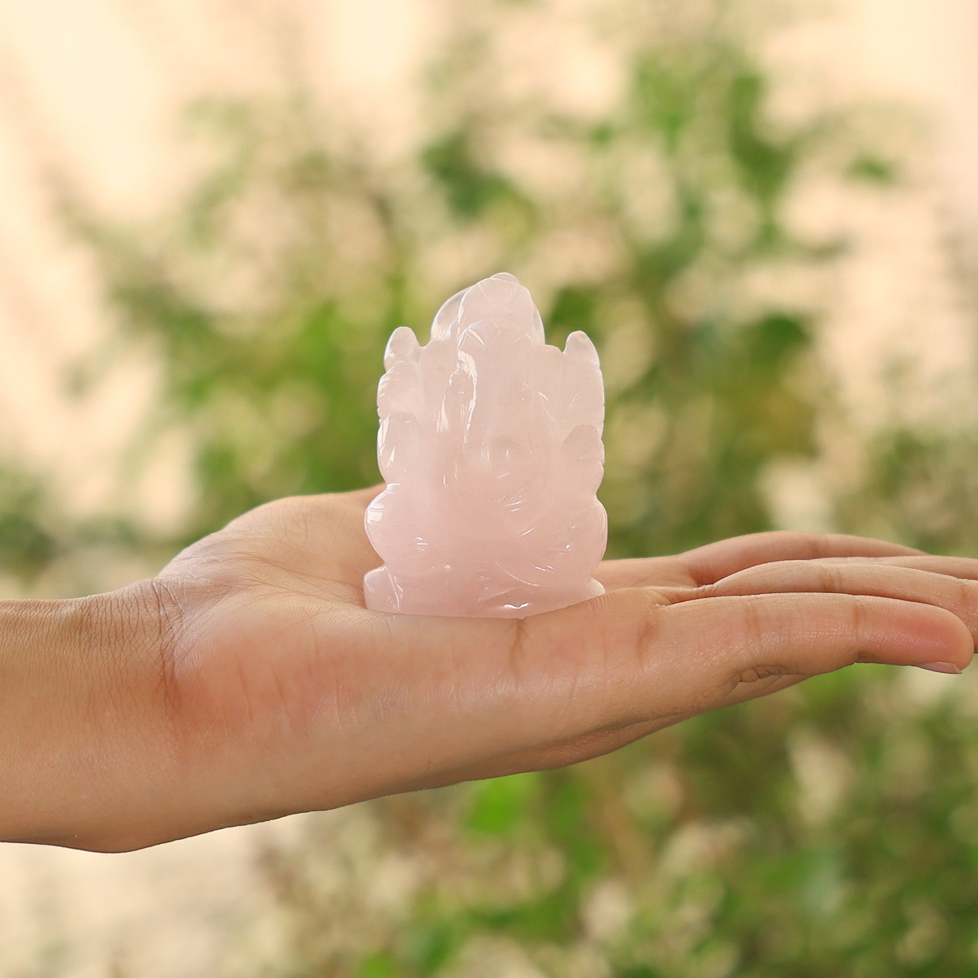 Rose Quartz Ganesh by Spiritual Sense