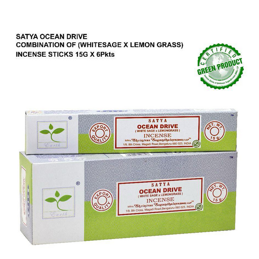 Satya Ocean Drive (White Sage x Lemon Grass) 15g x 6 Packs