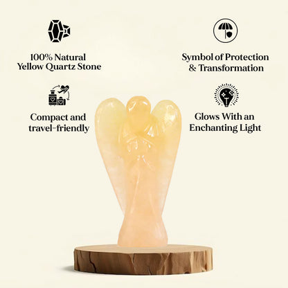 Ángel de cuarzo amarillo