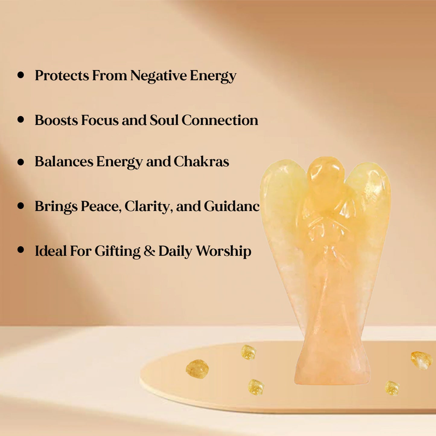 Ángel de cuarzo amarillo