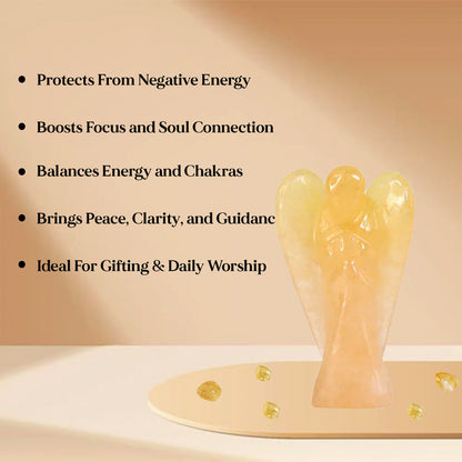 Ángel de cuarzo amarillo